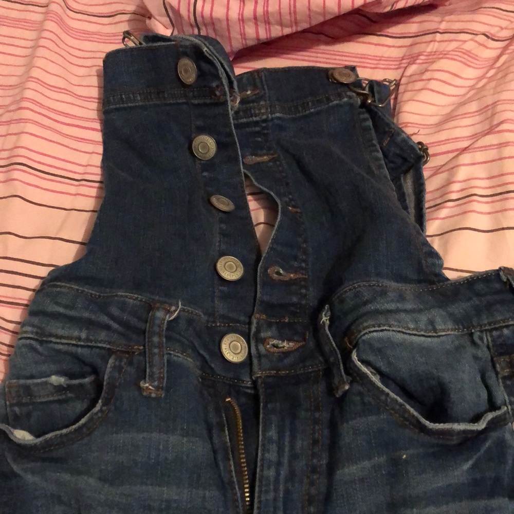 Aeropostal ripped overalls